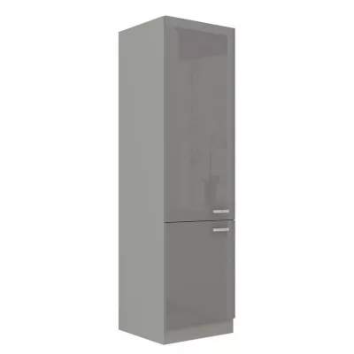 Vysoká kuchyňská skříňka 60 cm RONG 1 - šedá / lesklá šedá