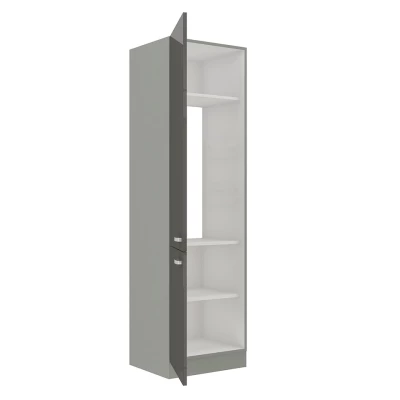 Vysoká kuchyňská skříňka 60 cm RONG 1 - šedá / lesklá šedá