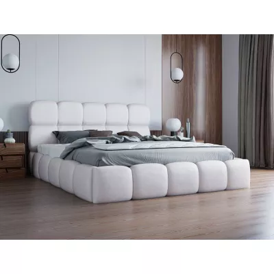 Čalouněná postel 160x200 ALZIRA 1 s úložným prostorem - vanilková