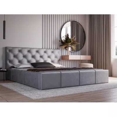 Elegantní čalouněná postel 200x200 NURIA 1 - šedá