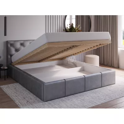 Elegantní čalouněná postel 200x200 NURIA 1 - šedá