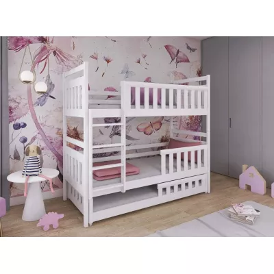 VÝPRODEJ - Dětská palanda s přistýlkou 90x200 BAYRA - bílá