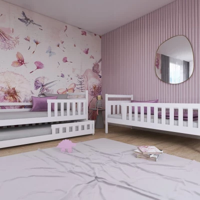 VÝPRODEJ - Dětská palanda s přistýlkou 90x200 BAYRA - bílá