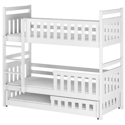 VÝPRODEJ - Dětská palanda s přistýlkou 90x200 BAYRA - bílá