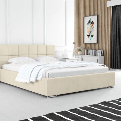 Moderní čalouněná postel 180x200 RUBINA 1 - vanilková