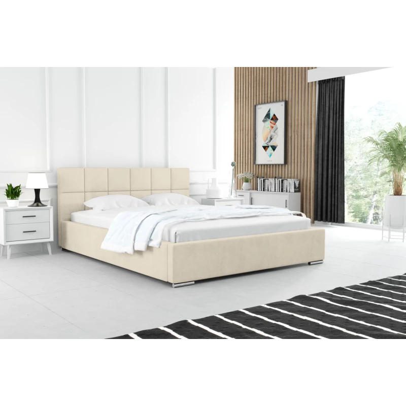 Moderní čalouněná postel 180x200 RUBINA 1 - vanilková