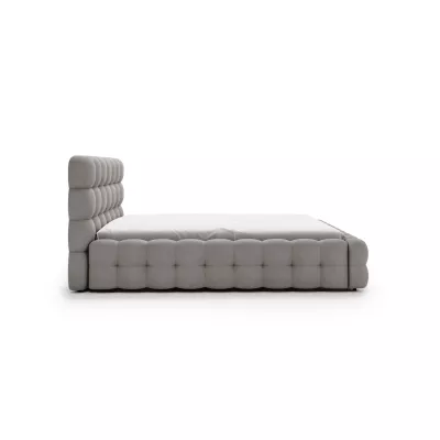 Manželská postel 140x200 MAFALDA 1 s úložným prostorem - světle šedá