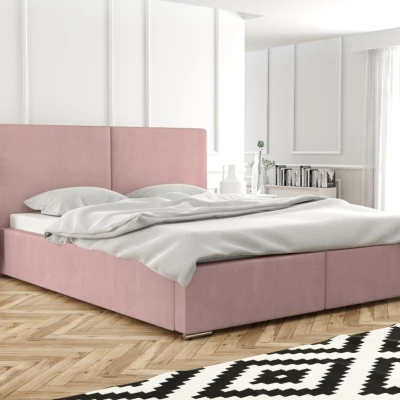 Moderní čalouněná postel 200x200 SANDRINA 1 - růžová