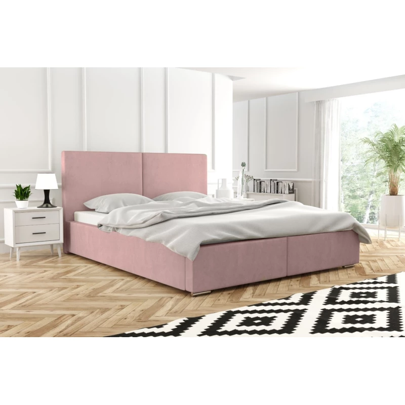 Moderní čalouněná postel 200x200 SANDRINA 1 - růžová