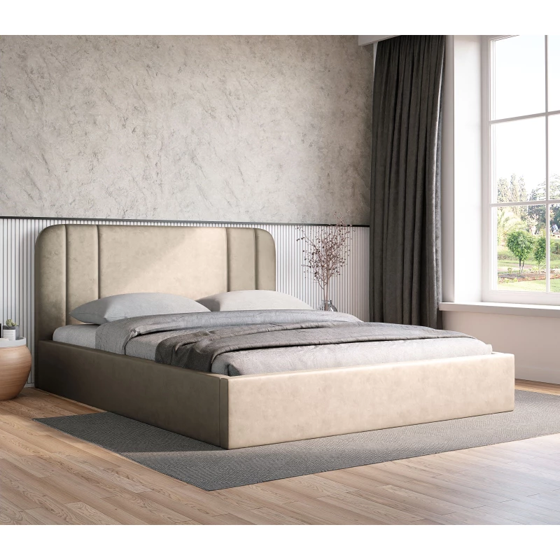 Čalouněná postel 160x200 MARGARIDA 1 - béžová