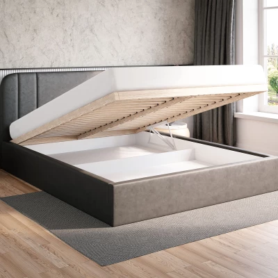 Čalouněná postel 200x200 MARGARIDA 1 - světle šedá