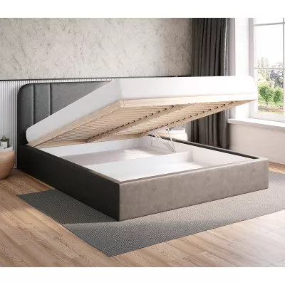 Čalouněná postel 200x200 MARGARIDA 1 - světle šedá