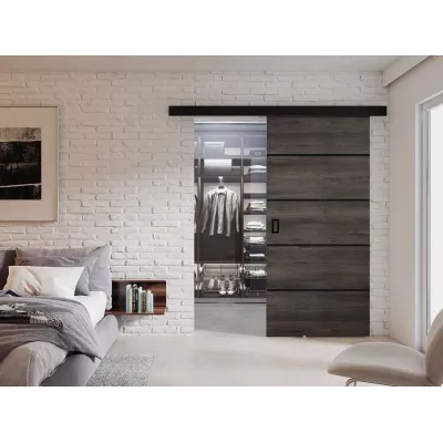 Posuvné interiérové dveře SANITA 2 - 70 cm, jasan tmavý