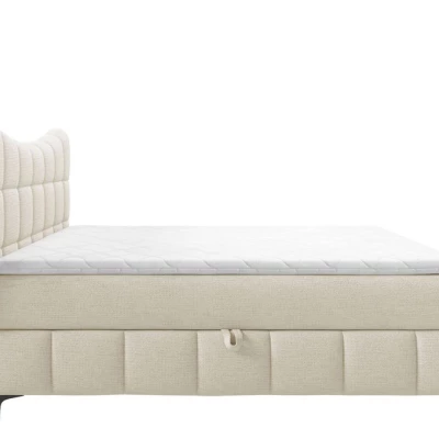 Kontinentální dvojlůžková postel 200x200 ZOLZA - latte + topper ZDARMA
