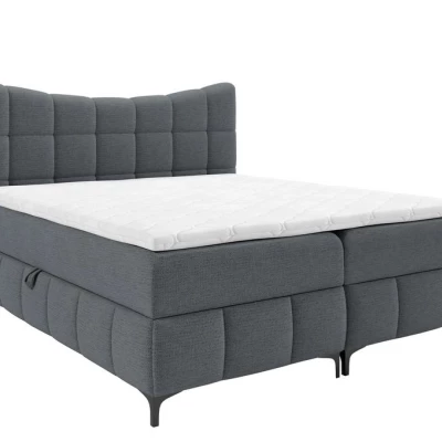 Kontinentální dvojlůžková postel 180x200 ZOLZA - grafitová + topper ZDARMA