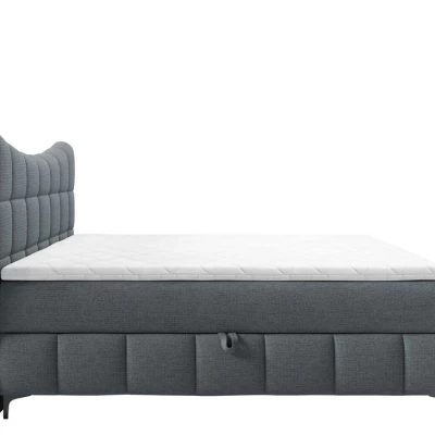 Kontinentální dvojlůžková postel 180x200 ZOLZA - grafitová + topper ZDARMA