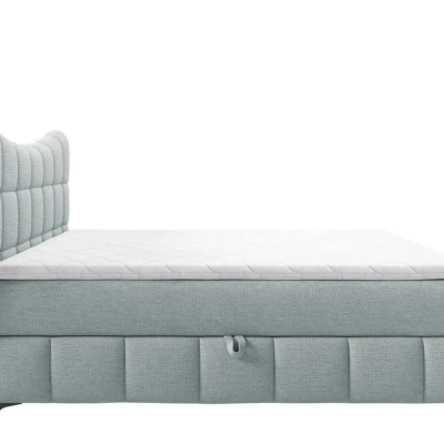 Kontinentální dvojlůžková postel 160x200 ZOLZA - stříbrná + topper ZDARMA