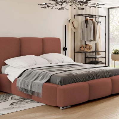 Čalouněná manželská postel 180x200 BASTA - indická růžová