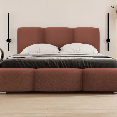 Čalouněná manželská postel 140x200 BASTA - indická růžová