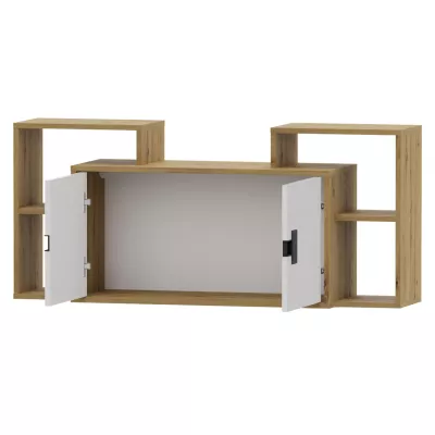 Nábytek do studentského pokoje BASHIRA 1 - dub / dub artisan lesklý