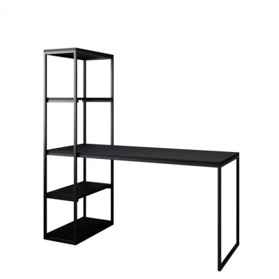 Psací stůl s regálem AZUSA - černý