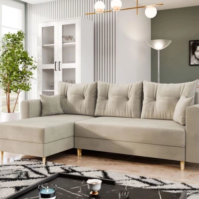 Rohová sedací souprava EXETER - světlá béžová