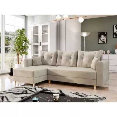 Rohová sedací souprava EXETER - světlá béžová