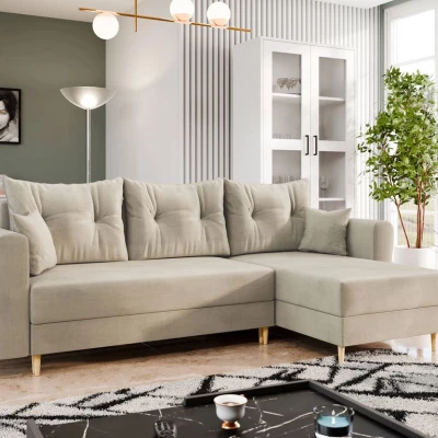 Rohová sedací souprava EXETER - světlá béžová