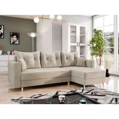 Rohová sedací souprava EXETER - světlá béžová