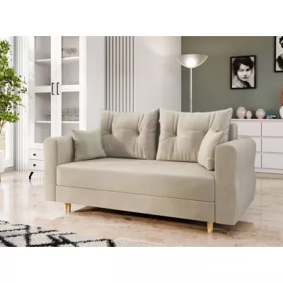 Rozkládací dvoumístná pohovka EXETER - světlá béžová