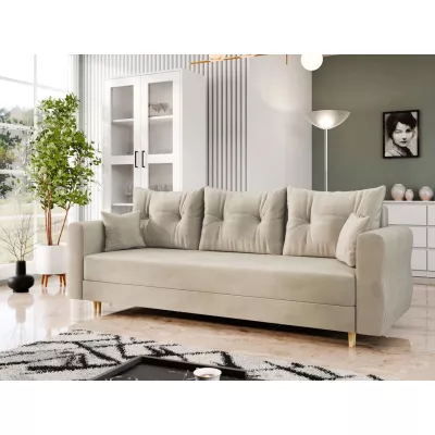 Rozkládací třímístná pohovka EXETER - světlá béžová