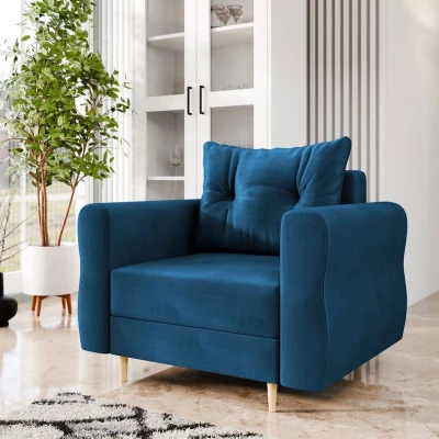 Křeslo do obývacího pokoje EXETER - námořnické modré