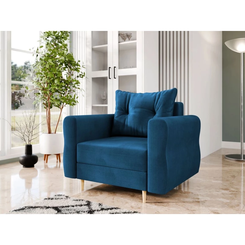 Křeslo do obývacího pokoje EXETER - námořnické modré