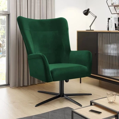 Otočné křeslo ALTADENO - tmavé zelené