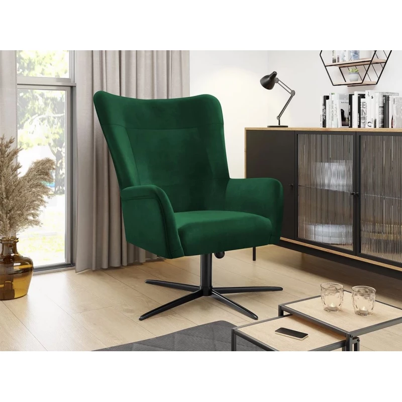 Otočné křeslo ALTADENO - tmavé zelené