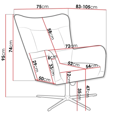 Otočné křeslo ALTADENO - béžové