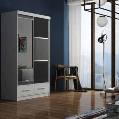 Šatní skříň 120/62 MIRABELA 2 - bílá