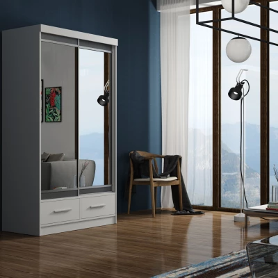 Šatní skříň 120/62 MIRABELA 1 - bílá