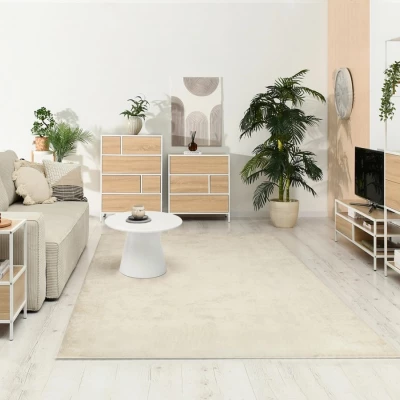 Šuplíková komoda MAIRA - bílá / dub sonoma