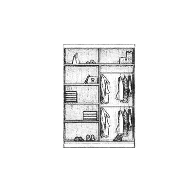 Šatní skříň 150/62 SERVELA - černá