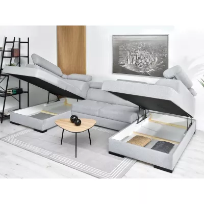 Sedací souprava do U JOSINE - světle šedá