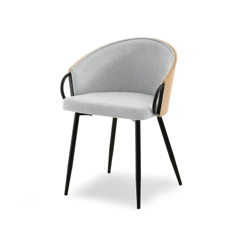 Jídelní židle CERYS - dub / šedá / černá