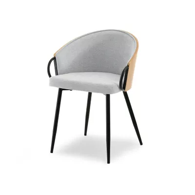 Jídelní židle CERYS - dub / šedá / černá