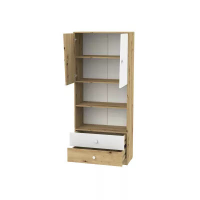 Studentský nábytek s postelí 90x200 CHIMA 2 - dub artisan / bílý / šedý
