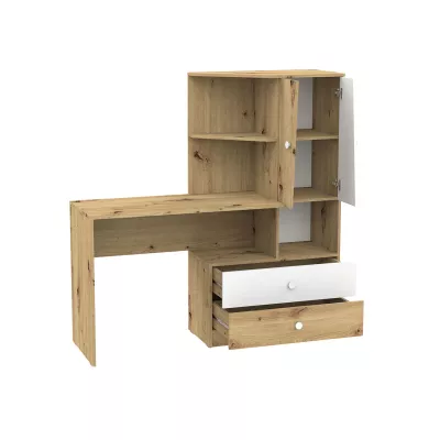 Studentský nábytek s postelí 90x200 CHIMA 2 - dub artisan / bílý / šedý