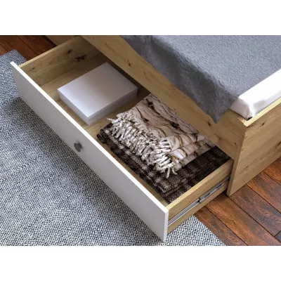 Studentský nábytek s postelí 90x200 CHIMA 2 - dub artisan / bílý / šedý