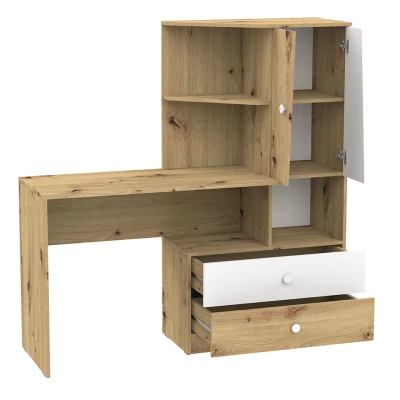 Nábytek do studentského pokoje CHIMA 3 - dub artisan / bílý / šedý