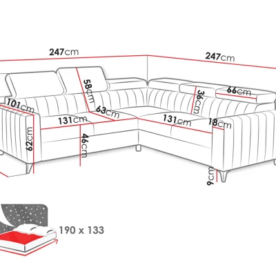 Sedací souprava s úložným prostorem KINU - světlá šedá