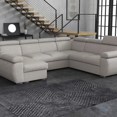 Rohová sedací souprava do U ORITUKO 2 - světlá šedá 2, levý roh