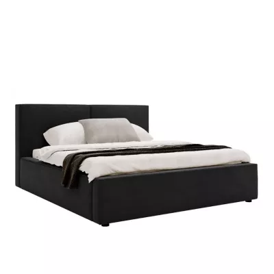 Dvoulůžková postel s úložným prostorem 200x200 LAMESA - černá